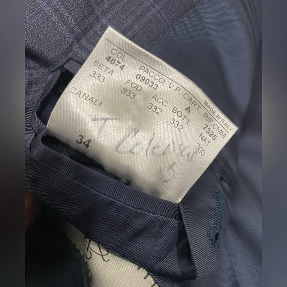 Canali Blazer Suit Jacket Sz 40R Plaid‎ Wool Dual Vent 2 Button #2 - Picture 8 of 14